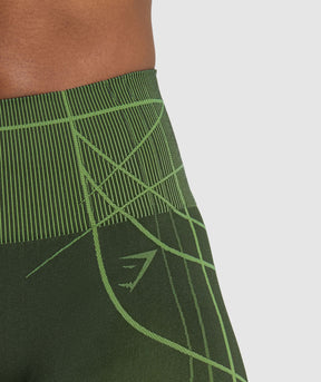 Gymshark Apex Seamless Leggings - Trail Green/Energy Gelato Green