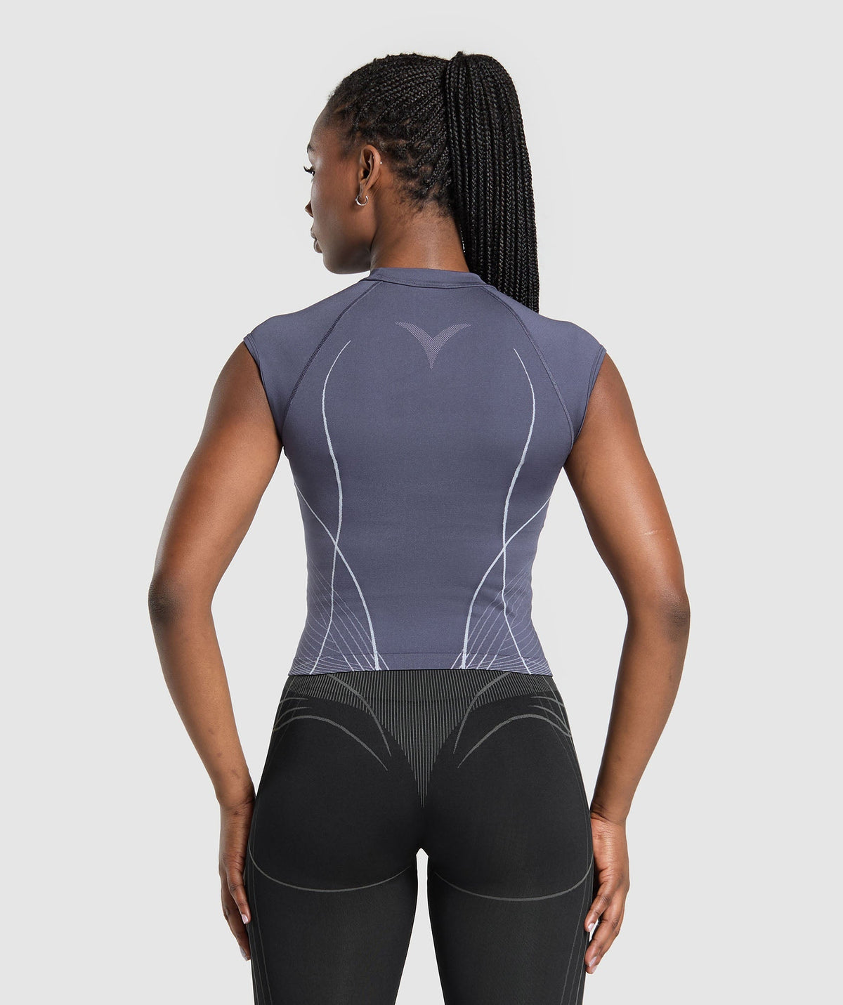 Gymshark Apex Seamless Midi T-Shirt - Weighted Purple/Fresh Lilac
