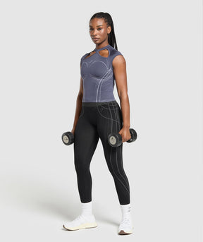 Gymshark Apex Seamless Midi T-Shirt - Weighted Purple/Fresh Lilac