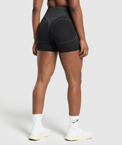 Gymshark Apex Seamless Shorts - Black/Graphite Grey
