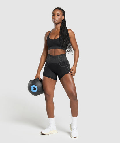 Gymshark Apex Seamless Shorts - Black/Graphite Grey