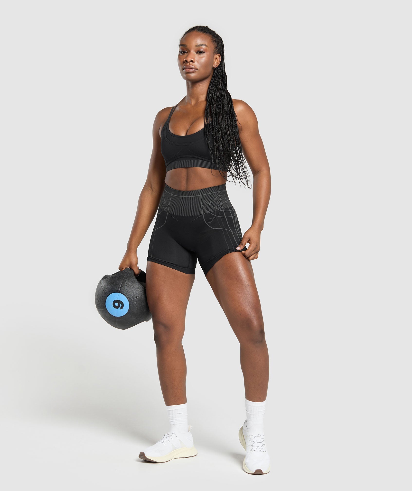 Gymshark Apex Seamless Shorts - Black/Graphite Grey