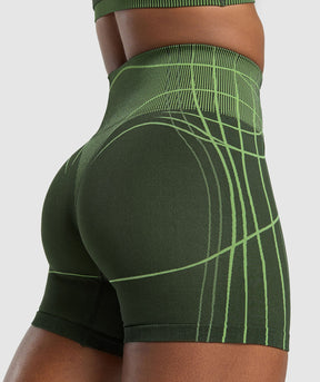 Gymshark Apex Seamless Shorts - Trail Green/Energy Gelato Green