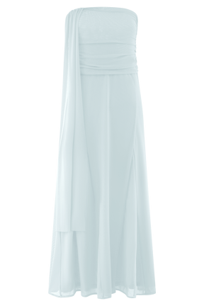 Arna Mesh Maxi Skirt - Pale Blue
