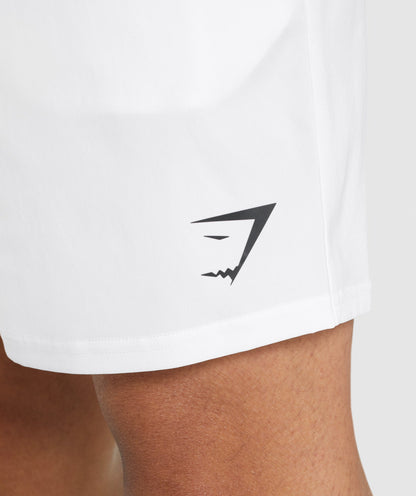 Gymshark Arrival 7" Shorts - White