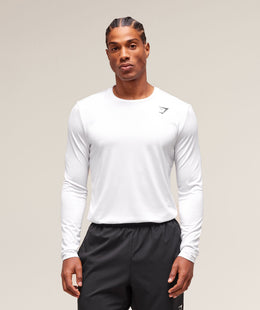 Gymshark Arrival Long Sleeve T-Shirt - White