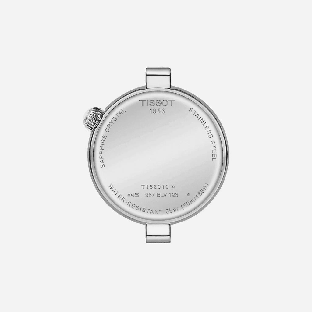 Tissot Desir Graded Silver-Black Dial 28mm Grey Leather Strap Watch