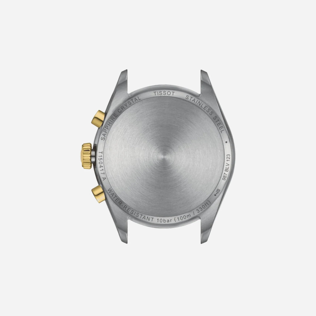 Tissot PR 100 Chronograph Silver Dial Grey & Yellow Gold PVD Stainless Steel Quartz Watch