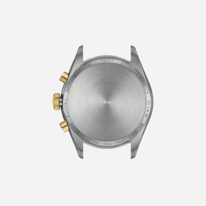 Tissot PR 100 Chronograph Silver Dial Grey & Yellow Gold PVD Stainless Steel Quartz Watch