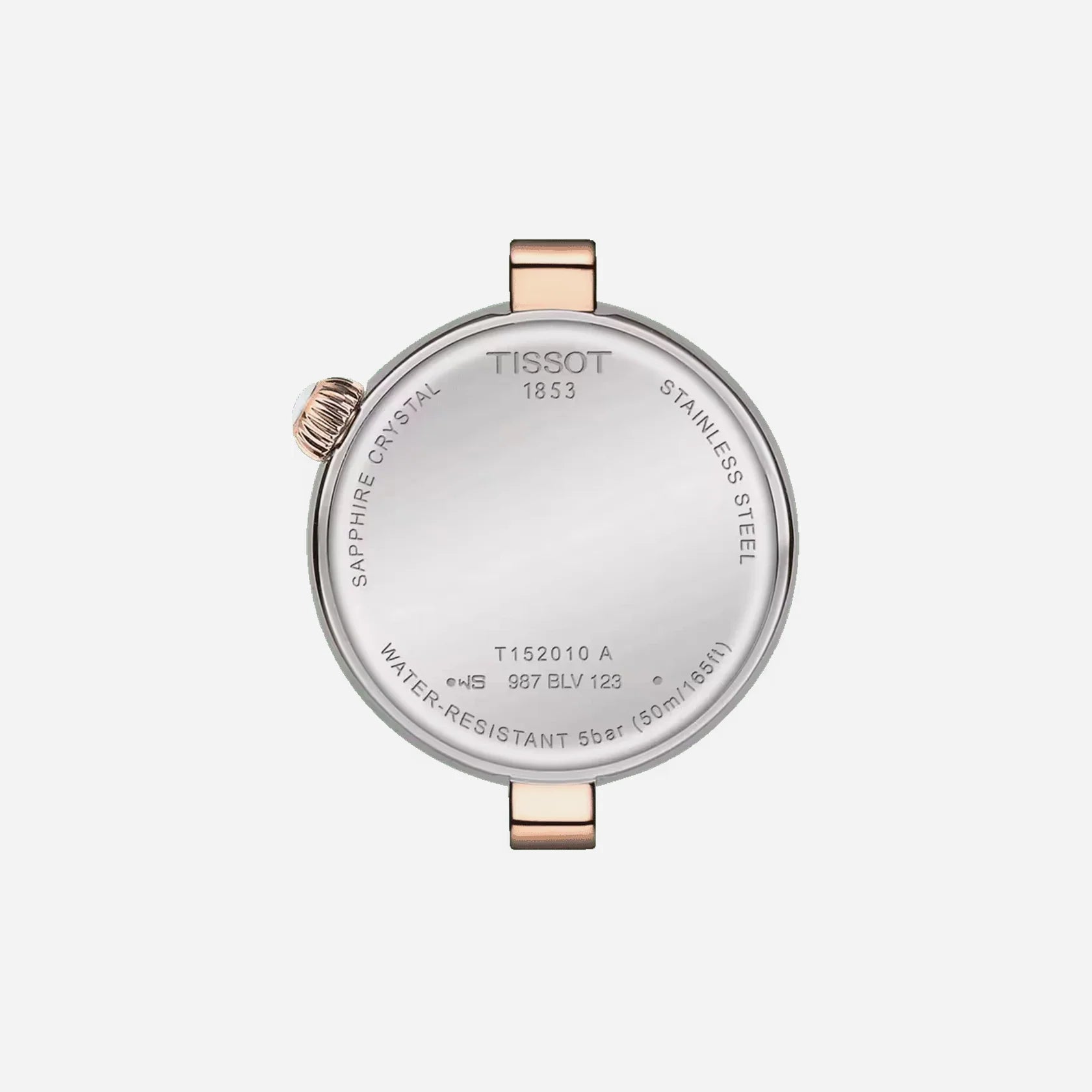 Tissot Desir White Mother-of-Pearl Dial 28mm Two Tone Grey/Rose Gold Stainless Steel Watch