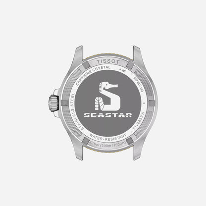 Tissot Seastar 1000 Quartz GMT Black Dial Two-Tone Stainless Steel Bracelet 40mm