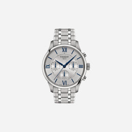 Tissot Chemin Des Tourelles Automatic Chronograph 42mm Silver Dial Stainless Steel Watch