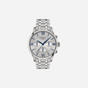 Tissot Chemin Des Tourelles Automatic Chronograph 42mm Silver Dial Stainless Steel Watch