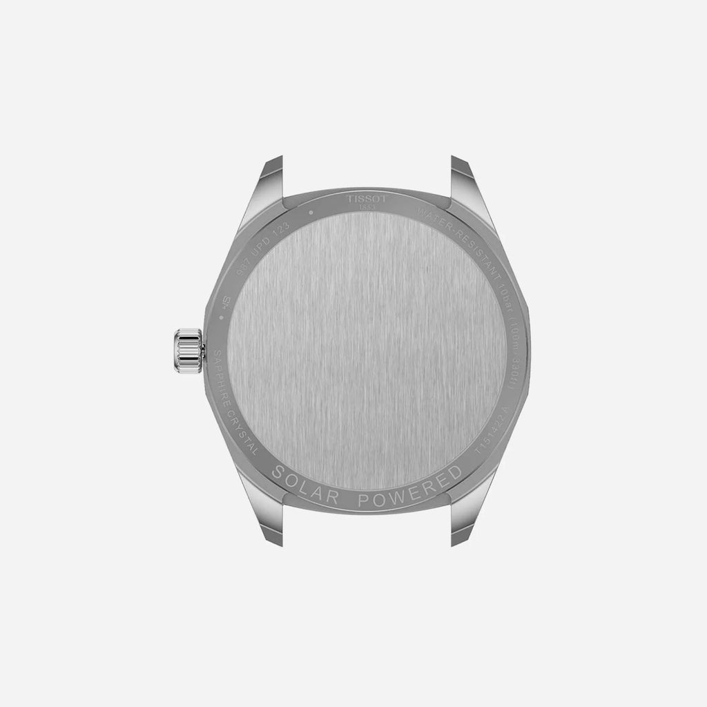 Tissot PRC 100 Solar Quartz Blue Dial Grey Stainless Steel Watch 39mm