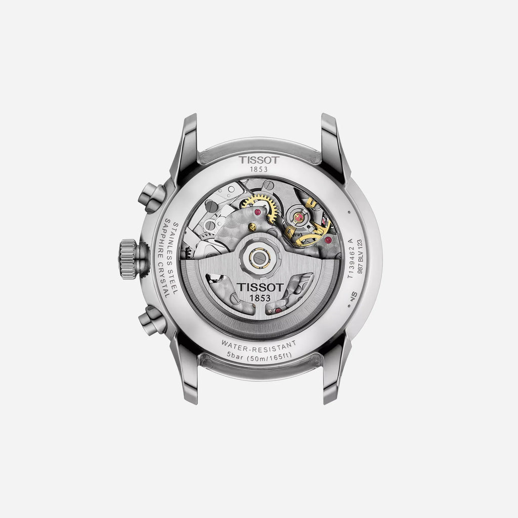 Tissot Chemin Des Tourelles Automatic Chronograph 42mm Silver Dial Stainless Steel Watch