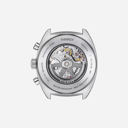 Tissot Heritage 1973 Chronograph Silver Dial 43mm Leather Strap Swiss Automatic