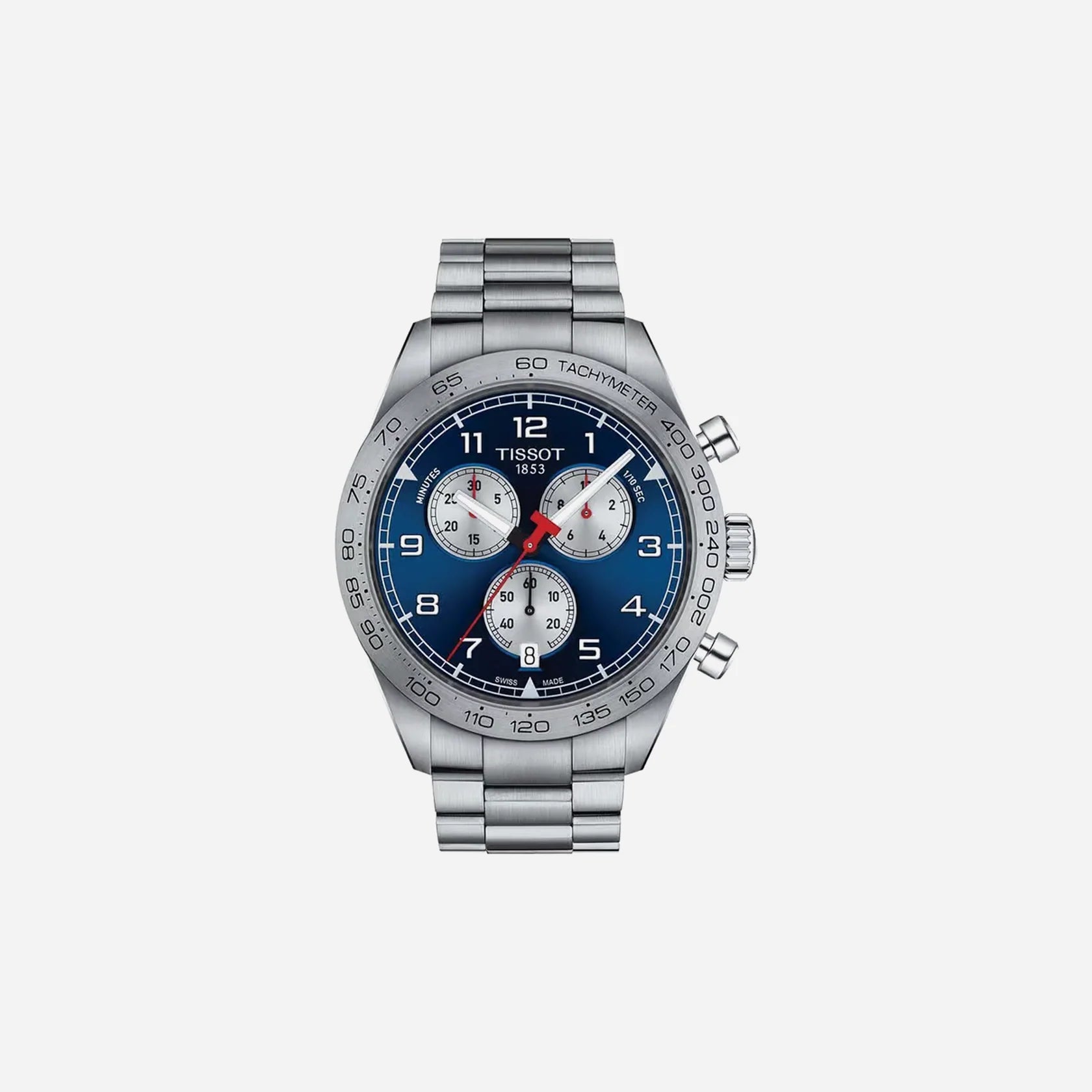 Tissot PRS 516 Chronograph Quartz Blue Dial 45mm Stainless Steel Bracelet Watch