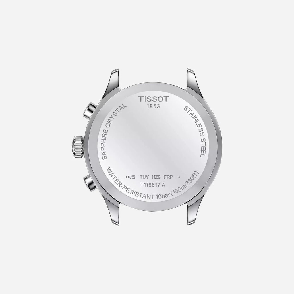 Tissot Chrono XL Classic Green Dial Brown Leather Strap 45mm