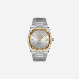 Tissot PRX Powermatic 80 40mm Silver Dial Grey Stainless Steel Steel & 18K Gold Bezel Automatic Watch