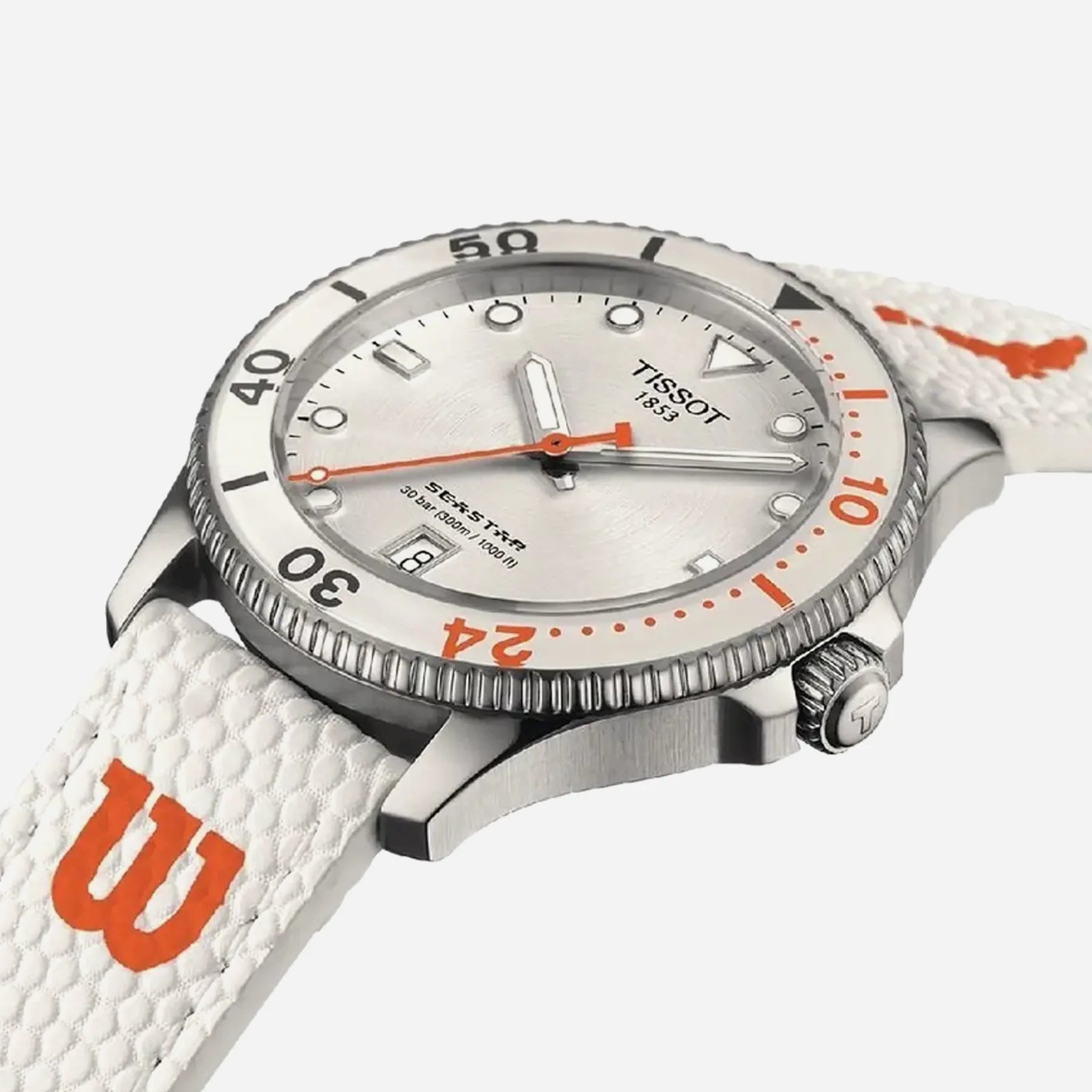 Tissot Seastar 1000 Wilson WNBA White Dial Orange Strap 40mm