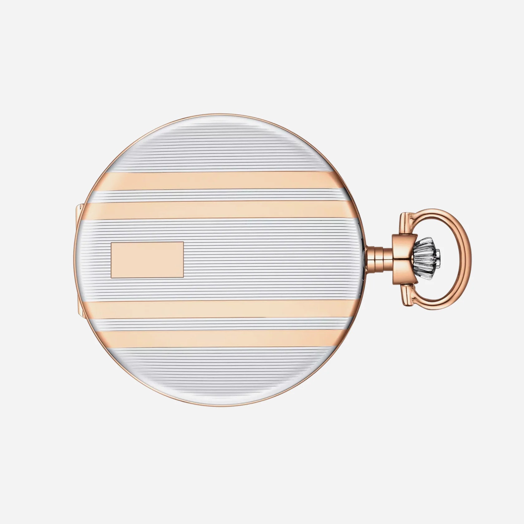 Tissot Savonnette White 48.5mm Dial Two Tone Rose Gold Stainless Steel Pocket Watch