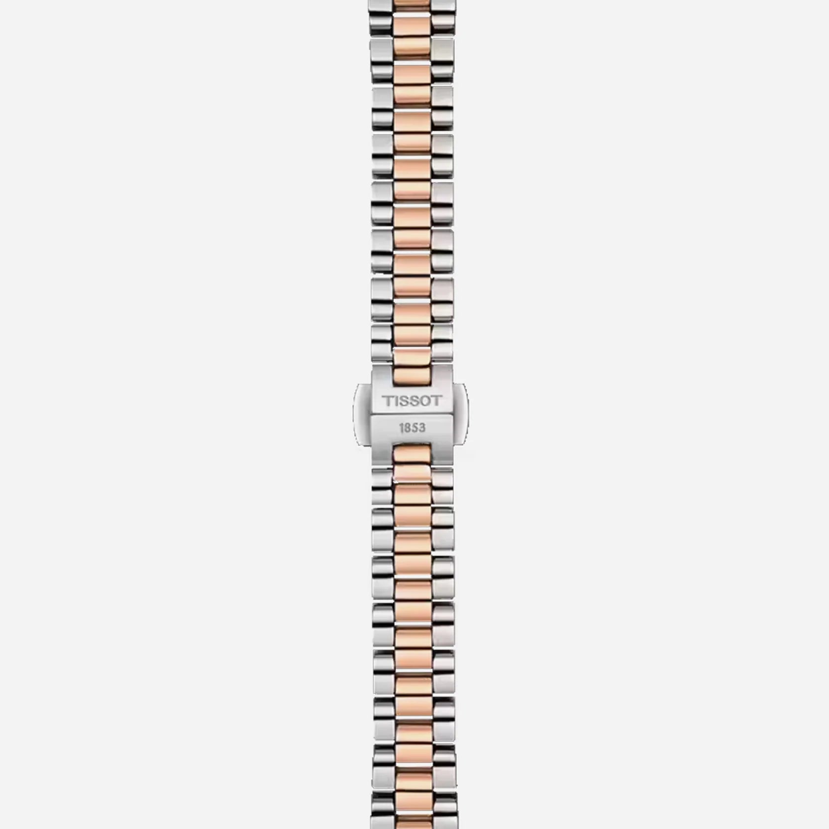 Tissot Desir White Mother-of-Pearl Dial 28mm Two Tone Grey/Rose Gold Stainless Steel Watch