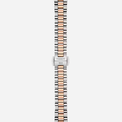 Tissot Desir White Mother-of-Pearl Dial 28mm Two Tone Grey/Rose Gold Stainless Steel Watch