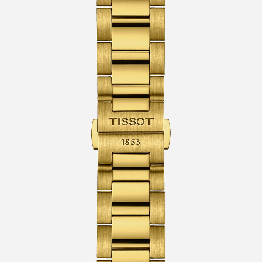 Tissot PR 100 Chronograph Silver Dial Yellow Gold PVD Stainless Steel Quartz Watch