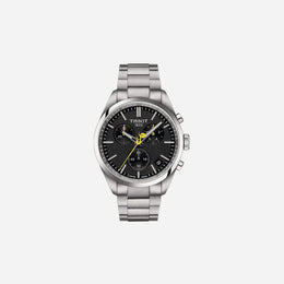 Tissot PR 100 Tour de France Black Dial Grey Stainless Steel Quartz Watch