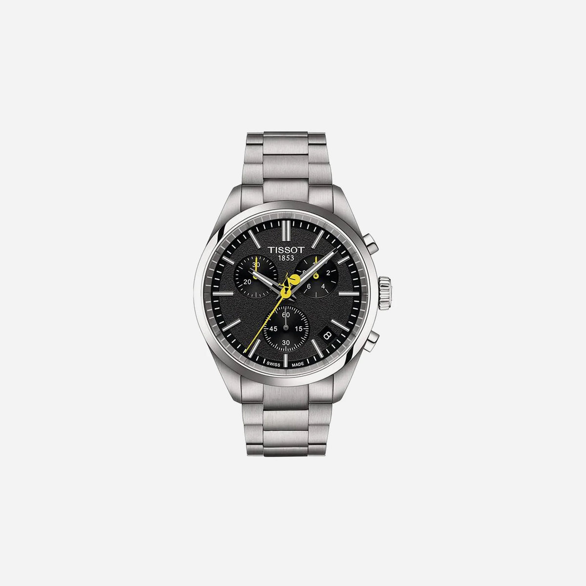 Tissot PR 100 Tour de France Black Dial Grey Stainless Steel Quartz Watch