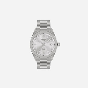 Tissot PRC 100 Solar Quartz Silver Dial Grey Stainless Steel Watch 39mm