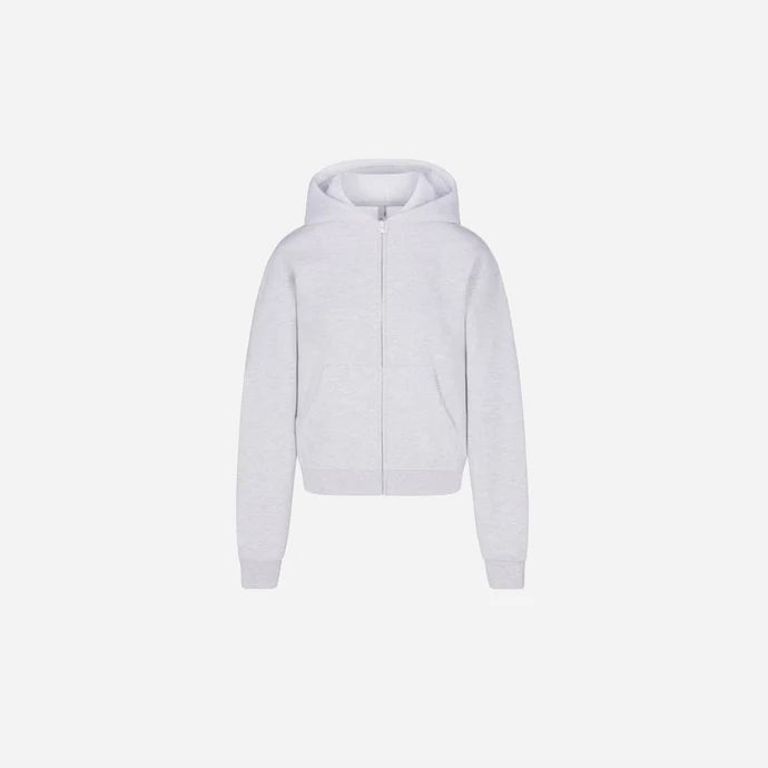 Skims Classic Zip Up Hoodie Cotton Fleece