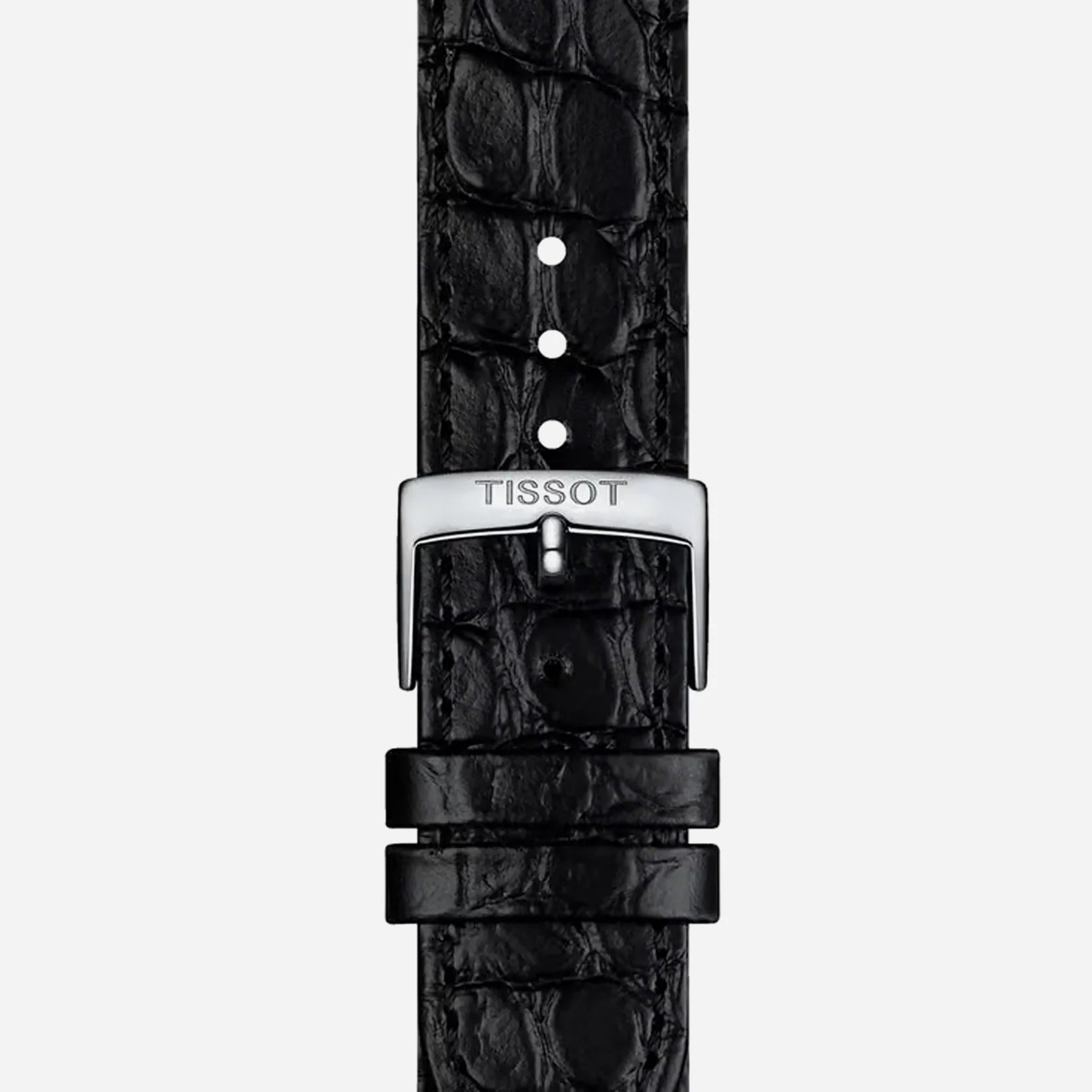 Tissot Everytime Silver Dial 40mm Black Leather Strap Quartz Watch