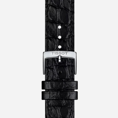 Tissot Everytime Silver Dial 40mm Black Leather Strap Quartz Watch