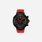 Tissot T-Race Red Silicone Strap Dark Grey Dial 45mm Quartz Chronograph Watch