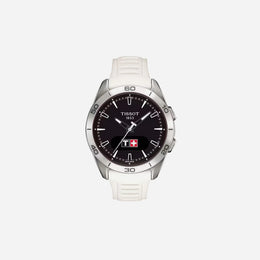 Tissot T-Touch Connect Sport Black Dial 43.75mm White Silicone Strap Watch