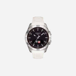 Tissot T-Touch Connect Sport Black Dial 43.75mm White Silicone Strap Watch