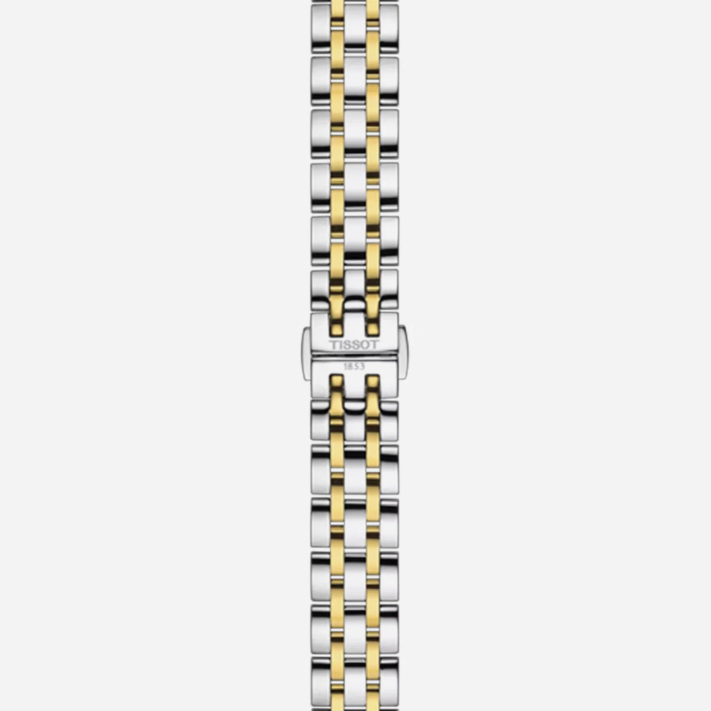 Tissot Classic Dream Lady Silver Dial 28mm Two-Tone Stainless Steel Quartz Watch.