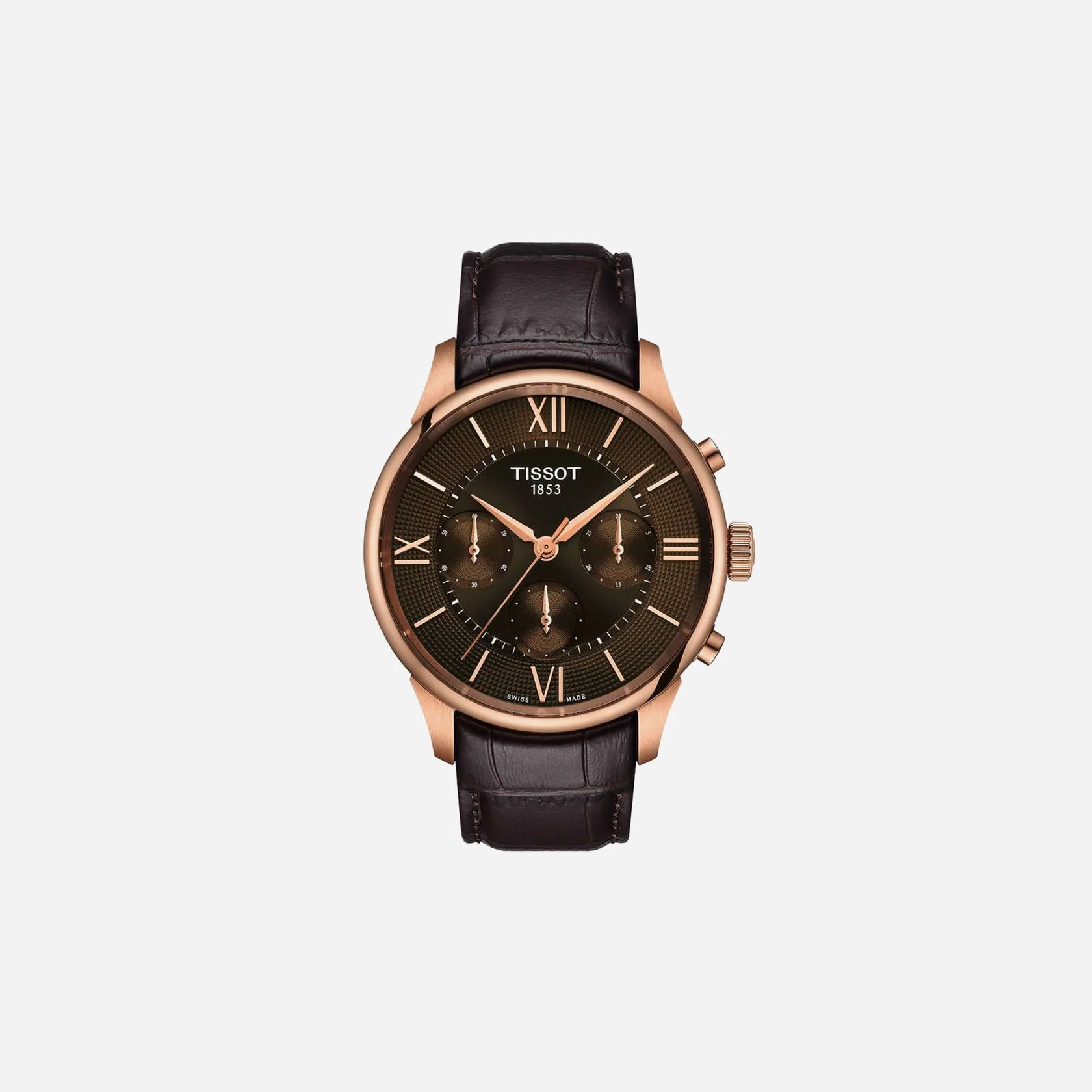 Tissot Chemin Des Tourelles Brown Dial 42mm Automatic Chronograph Watch