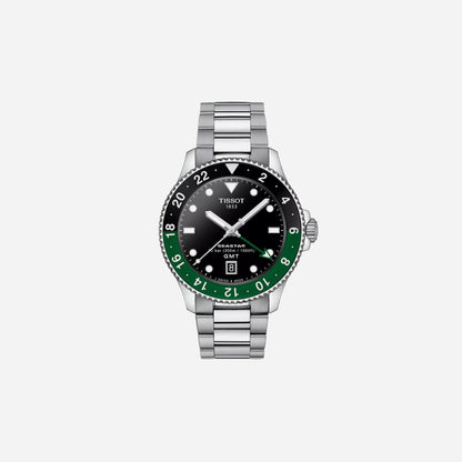 Tissot Seastar 1000 Quartz GMT Black Dial Stainless Steel Bracelet 40mm