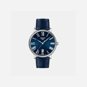 Tissot Carson Premium Powermatic 80 Blue Dial Leather Strap 40mm Swiss Automatic