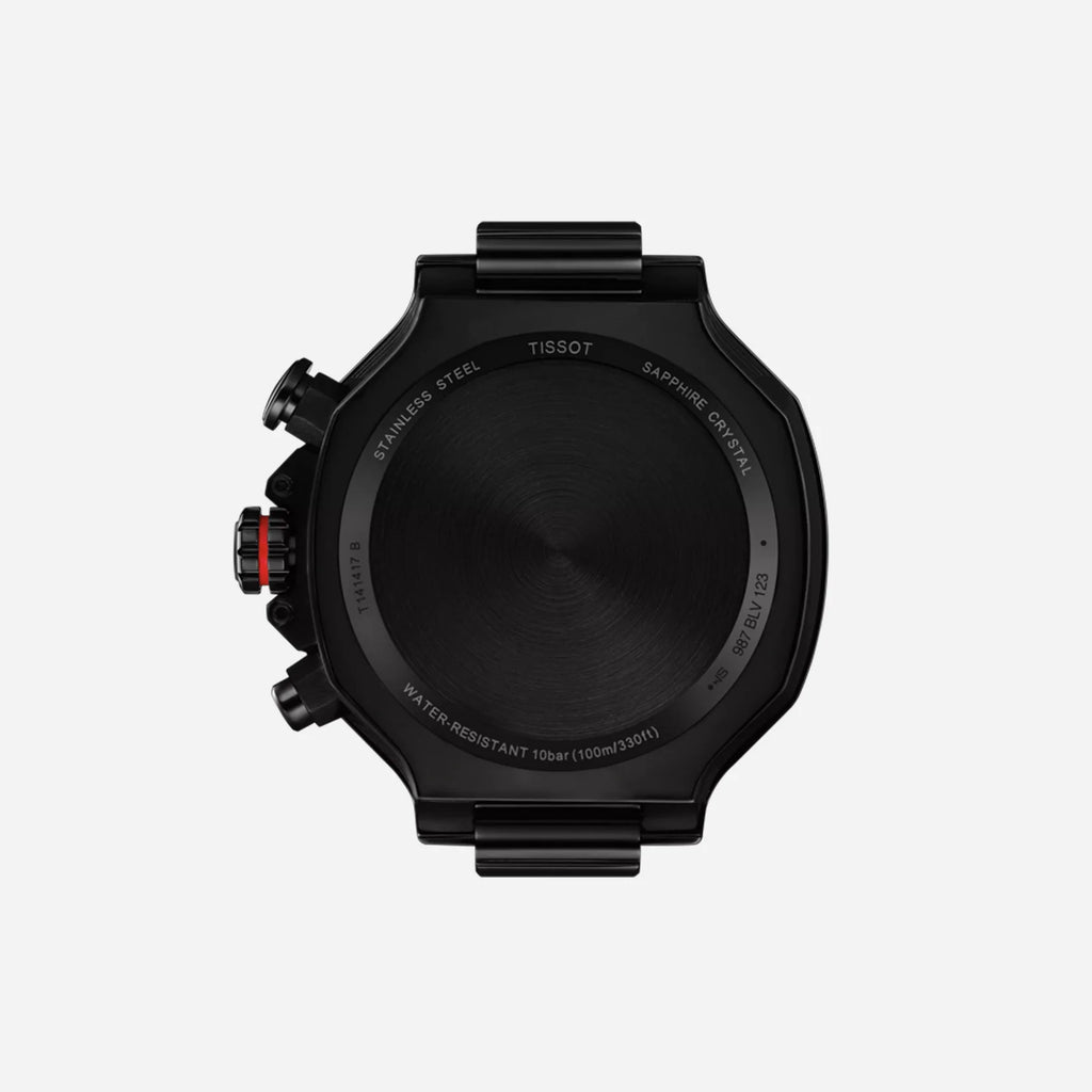 Tissot T-Race Red Silicone Strap Dark Grey Dial 45mm Quartz Chronograph Watch