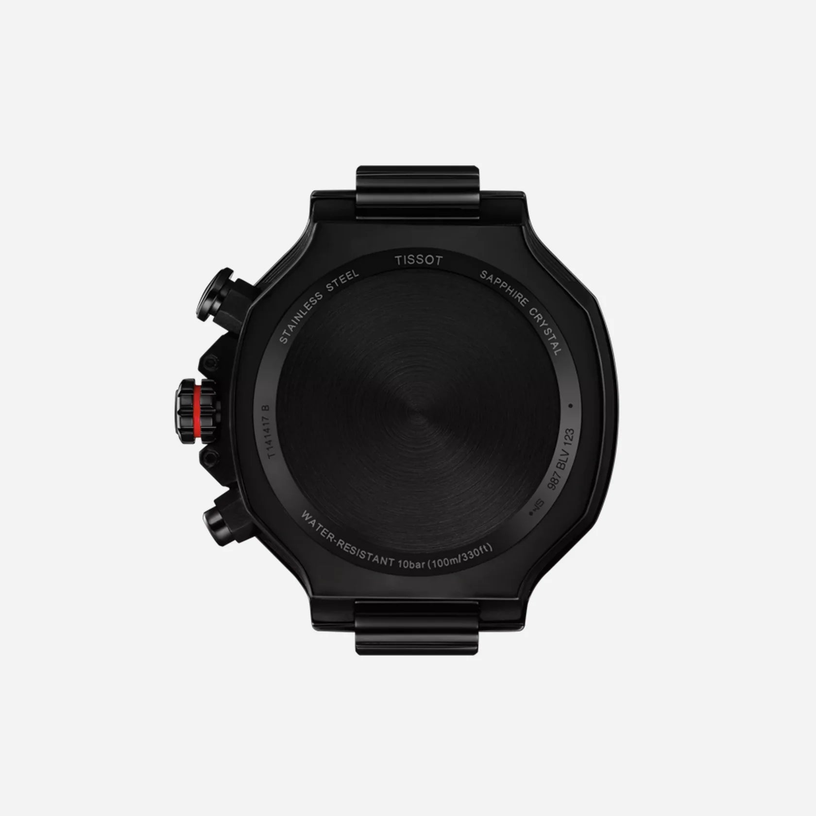 Tissot T-Race Red Silicone Strap Dark Grey Dial 45mm Quartz Chronograph Watch