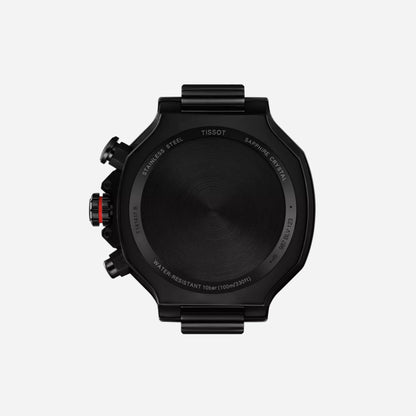 Tissot T-Race Red Silicone Strap Dark Grey Dial 45mm Quartz Chronograph Watch