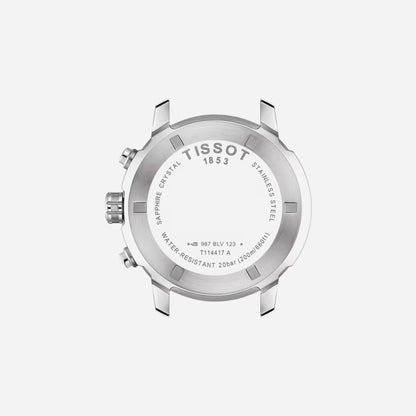Tissot PRC 200 Chronograph Blue Dial Stainless Steel Bracelet 42mm