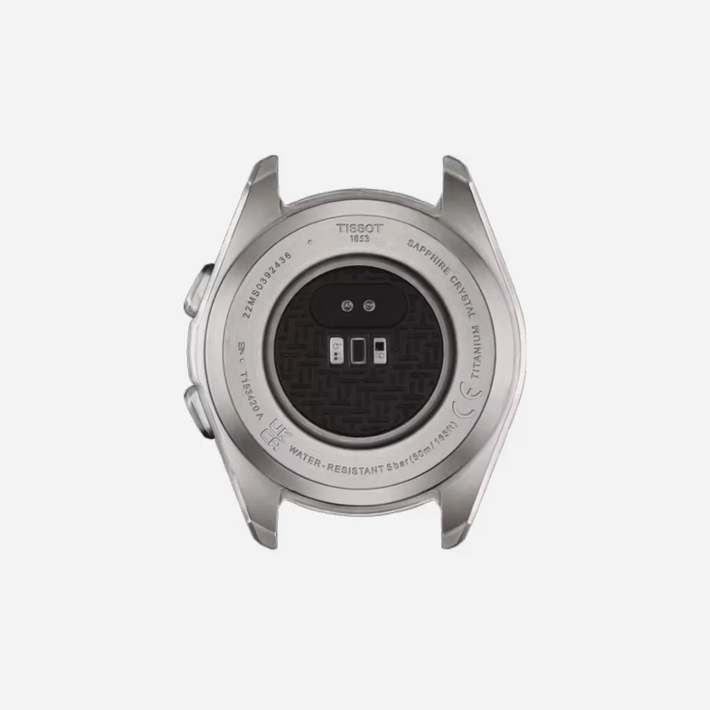 Tissot T-Touch Connect Sport Black Dial 43.75mm White Silicone Strap Watch