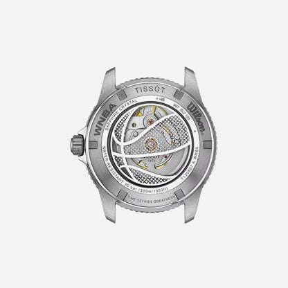 Tissot Seastar 1000 Powermatic 80 Black Dial Orange Strap 40mm
