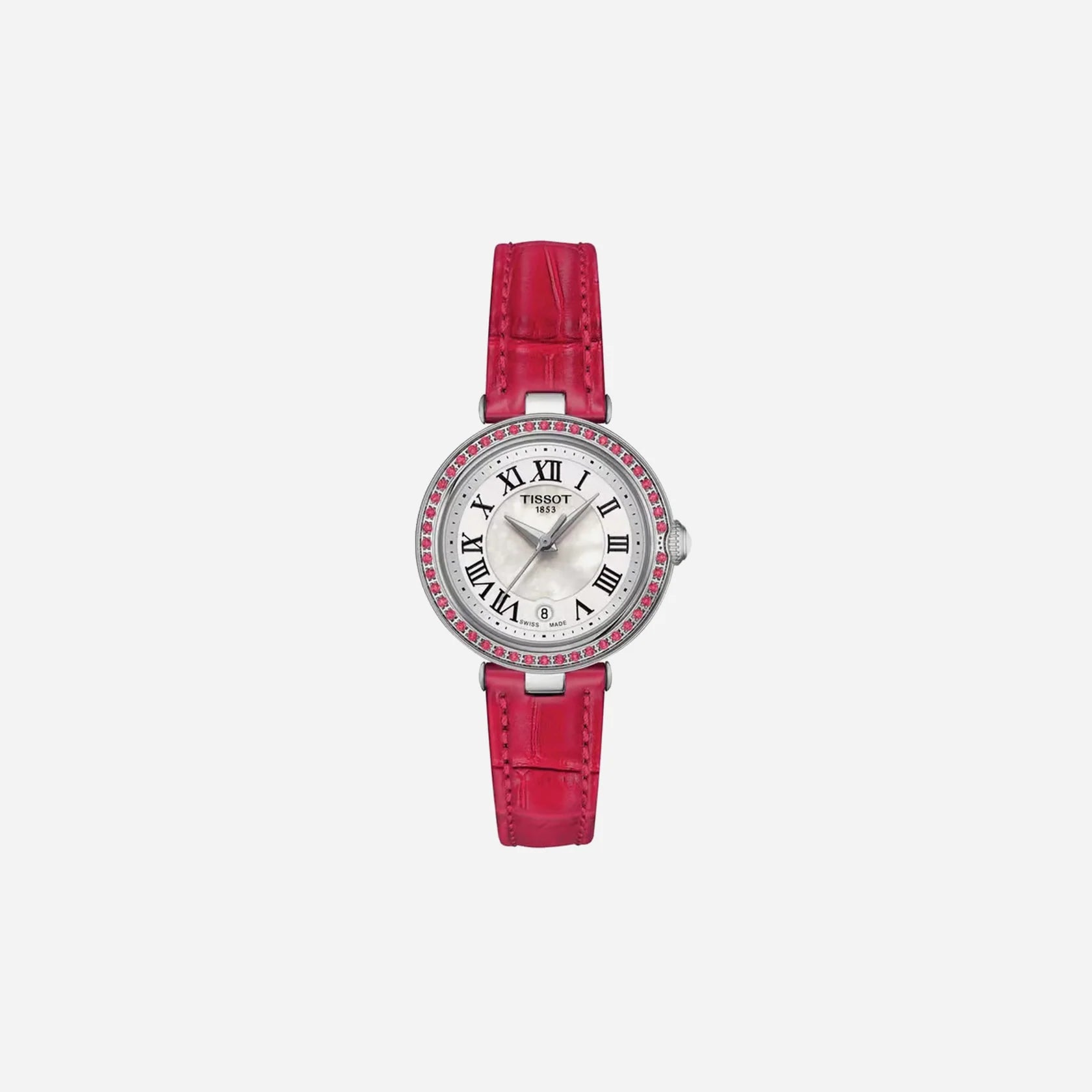Tissot Bellissima Small Lady White mother-of-pearl Dial 26mm Leather Strap