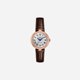 Tissot Bellissima Automatic White Rose Gold Dial 29mm Leather Strap Swiss Automatic