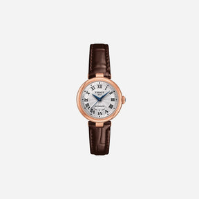 Tissot Bellissima Automatic White Rose Gold Dial 29mm Leather Strap Swiss Automatic
